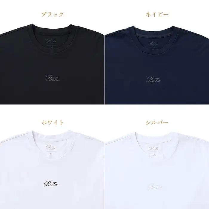 【シルバー Mサイズ】リファ バイタルテック コンフォートジャージー クルーネックロングTシャツ