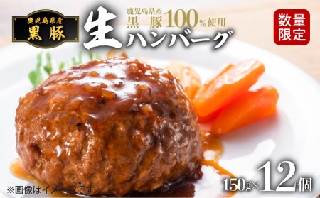 鹿児島県産黒豚生ハンバーグ150g×12個 K086-017 薩摩 さつま 鹿児島県 鹿児島市 鹿児島 大人気ハンバーグ 人気ハンバーグ 大人気生ハンバーグ 人気生ハンバーグ 大人気黒豚 人気黒豚 大人気豚肉 人気豚肉 ハンバーグ 生ハンバーグ 黒豚 豚肉 豚 ポークハンバーグ ポーク かごしま黒豚 肉汁 絶品 食品 加工品 加工肉 冷凍