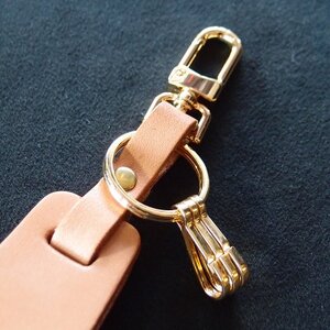 Roughtail leather works【 レザーチャームキーホルダー】ナチュラル【1498038】