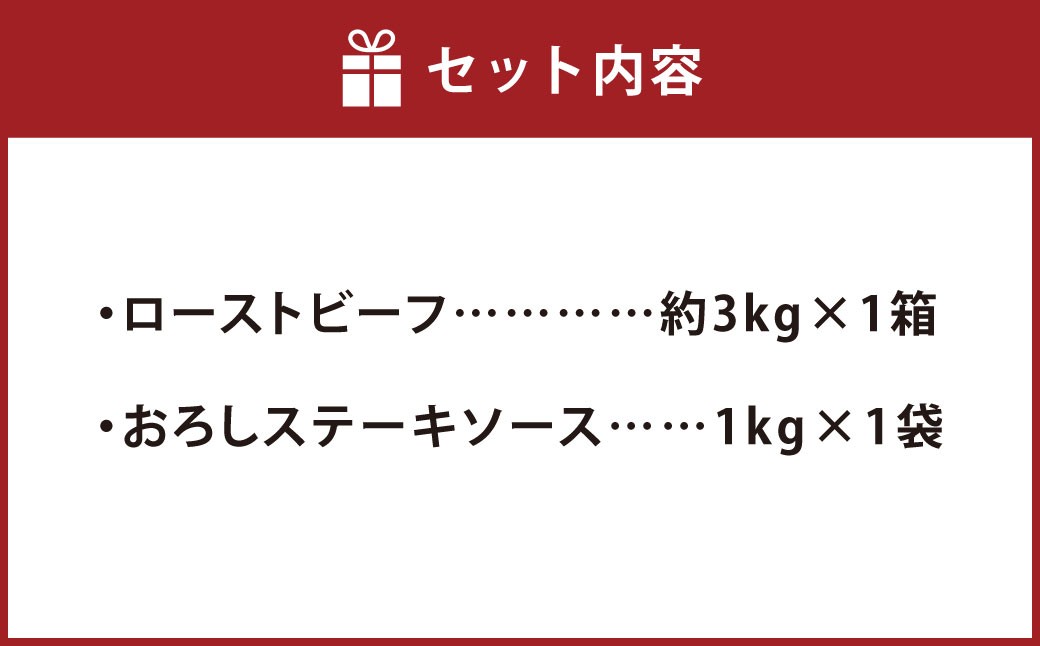 高森×グリル ド 加藤 ごちそうグリルセット ローストビーフ 総重量約4kg（ソース含む）