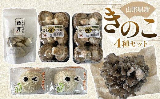 
                  山形県産 きのこ4種セット F2Y-4655
                