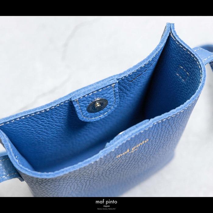 maf pinto (マフ ピント) ミニショルダー バッグ サコッシュ コンパクト フレッシュブルー ADRIA LINE レザー 本革 メンズ レディース ユニセックス 日本製