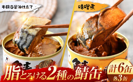 【年内配送】鯖缶詰6缶詰め合わせC / さば缶 缶詰 サバ 魚 小浜市 / 福井缶詰  [BFAB033]