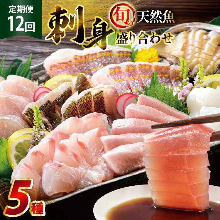 【ふるさと納税】刺身 盛り合わせ 旬の天然魚の刺身盛り 5種 2〜3人前 12回 定期便 総計24〜36人前 食べ比べ セット [囲炉裏料理エビス亭 長崎県 平戸市 hr42bgy390053] さしみ 厳選 マダイ 真鯛 本マグロ 天然 まぐろ 鮪 冷凍 寿司 すし