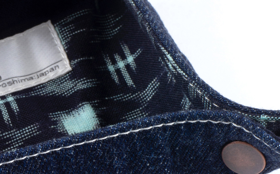 No.281 デニム備後絣トレイ（小）＃インディゴ