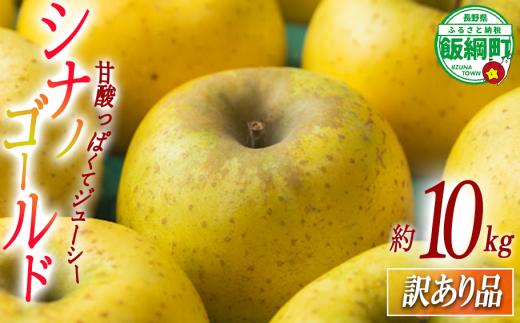 【 甘酸っぱい / シナノゴールド 】 りんご シナノゴールド 訳あり 10kg 2025年11月上旬頃から2025年12月上旬頃まで順次発送予定 ふるさと振興公社 リンゴ 林檎 長野県 飯綱町 [2023]