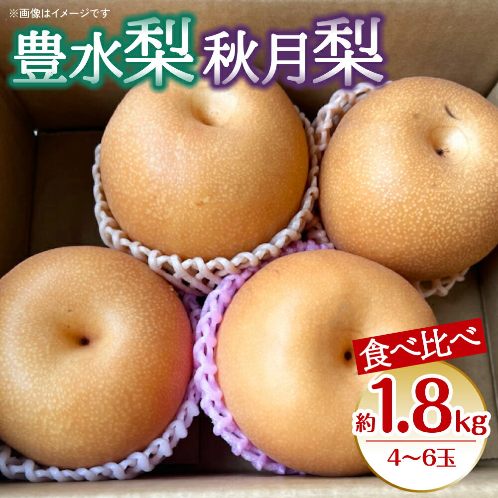 【ふるさと納税】【先行予約】豊水梨 秋月梨 食べ比べ 約1.8kg 4~6玉 梨 なし ナシ 豊水 秋月 果物 フルーツ 旬 期間限定 熊本県 八代市 送料無料【2025年8月上旬より順次発送】