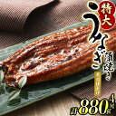 【ふるさと納税】 うなぎ 蒲焼 4尾 計約880g （タレ・山椒付き） 1尾で約220gのビッグサイズ【1ヶ月以内に順次発送】 鰻 ウナギ うなぎの蒲焼 炭火焼き 炭火 中国産