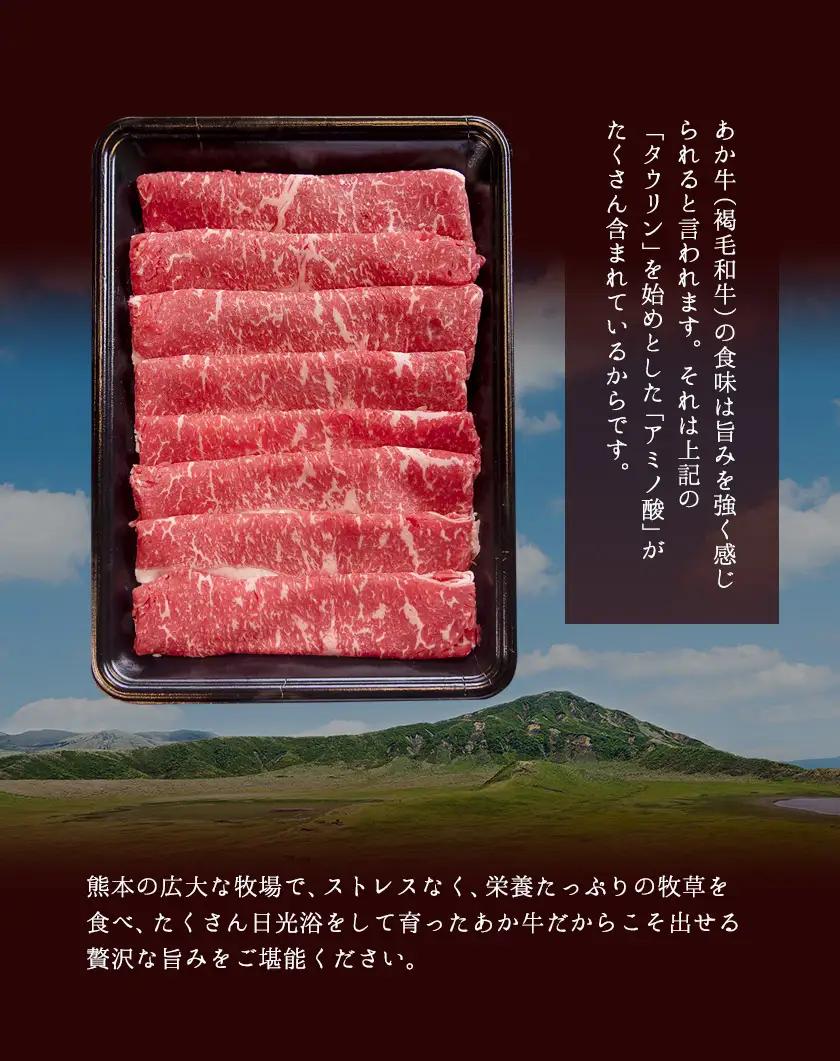 あか牛(褐毛和牛) ローススライス (リブまたはサーロイン) 500g 熊本県産 肉 和牛 牛肉 赤牛 あかうし リブロース サーロイン 冷凍 《30日以内に出荷予定(土日祝除く)》送料無料 熊本県南