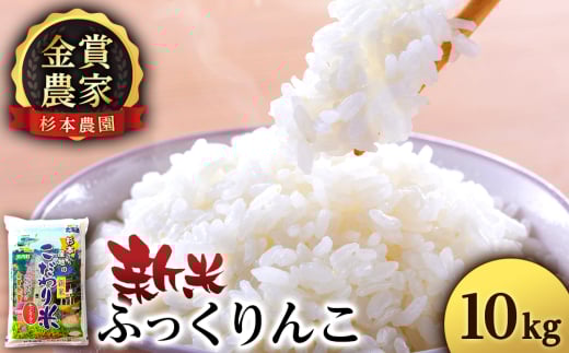 【令和7年産新米予約】★金賞農家★が作る「ふっくりんこ」10kg《杉本農園》