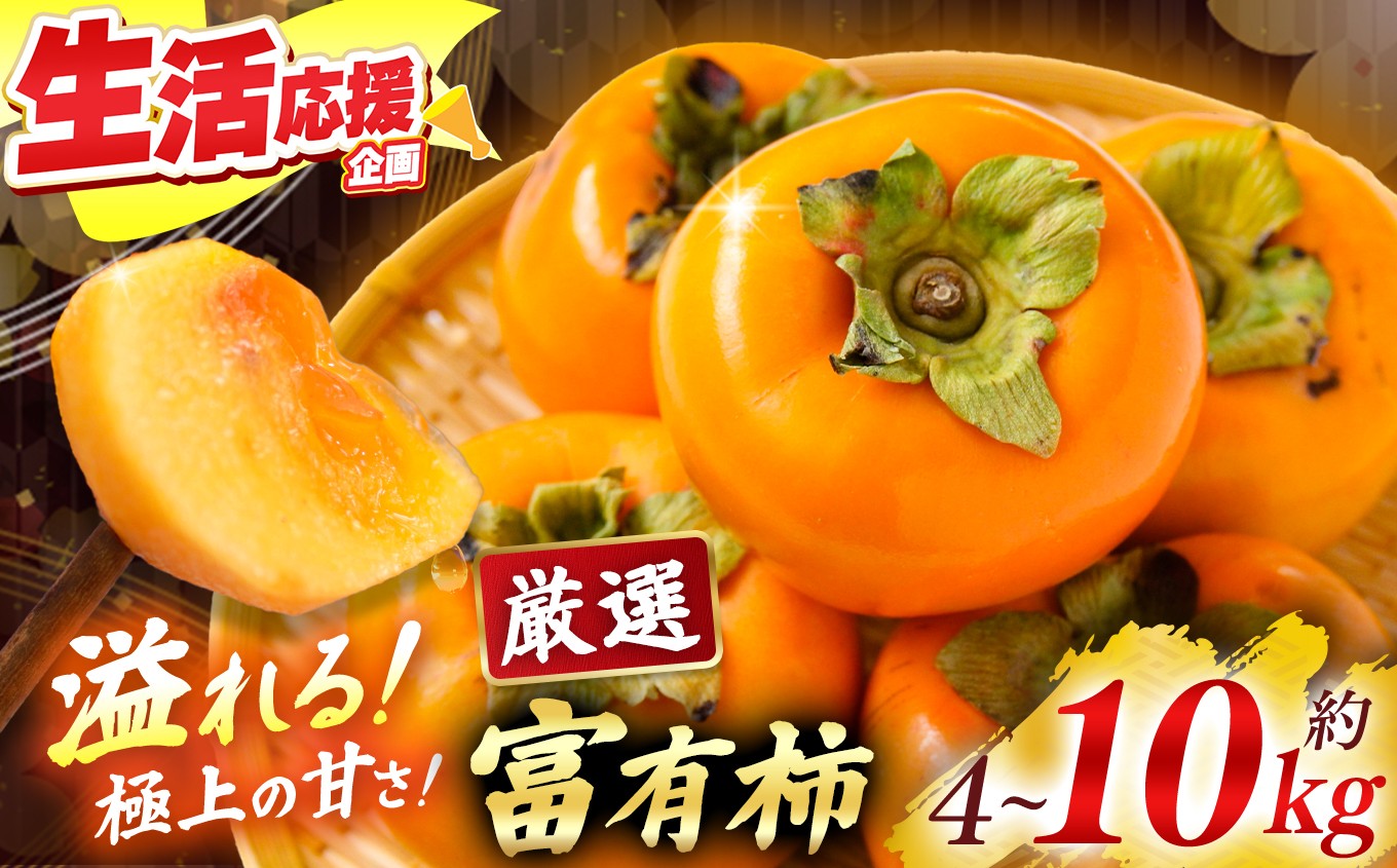 
                  富有柿 サイズおまかせ 4kg or 7kg or 10kg  | フルーツ くだもの 果物 柿 かき カキ 奈良県 五條市 果実 11月 12月 発送 秋 旬 味覚 グルメ お取り寄せ 送料無料 大容量 選べる 容量 農家直送 産地直送 ビタミン タンニン 食物繊維 豊富 美容 健康 熊代農園 特産品 多汁 甘い 柔らかい ジューシー 甘柿 王様
                