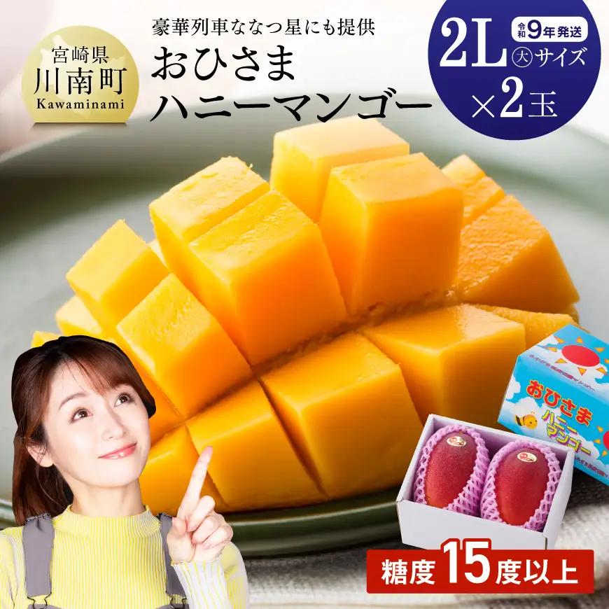 マンゴー【令和9年発送】宮崎県産完熟マンゴー「おひさまハニーマンゴー」2L（大）×2玉 フルーツ マンゴー