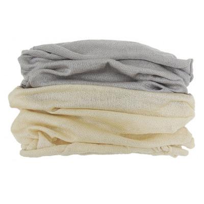 ふるさと納税 大和高田市 日本製 シルク100% スヌード  耳穴付4穴 【エクリュ&ライトグレー】 (743-7762) |  | 02