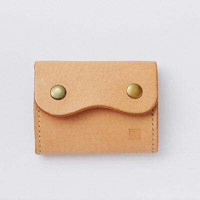 【ふるさと納税】【ちっこくても使い易いミニ財布no.3】右利き用生成り手縫い　多機能Boxタイプ　使うほどに飴色に…【1686583】