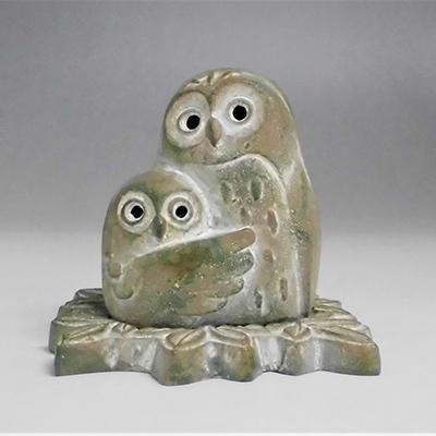 ふるさと納税 高岡市 [高岡銅器]伏せ香炉ふくろう