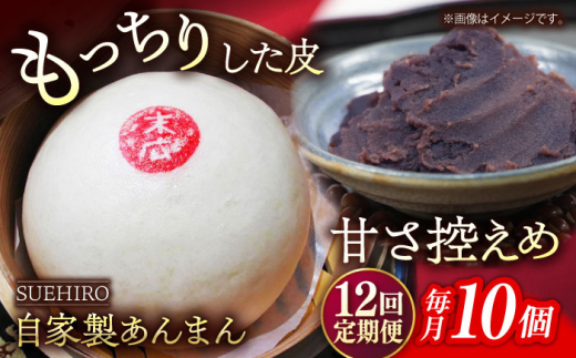 【全12回定期便】あんまん 10個入 1.1kg  冷凍 惣菜 おかず 【SUEHIRO】 [AKAS014]