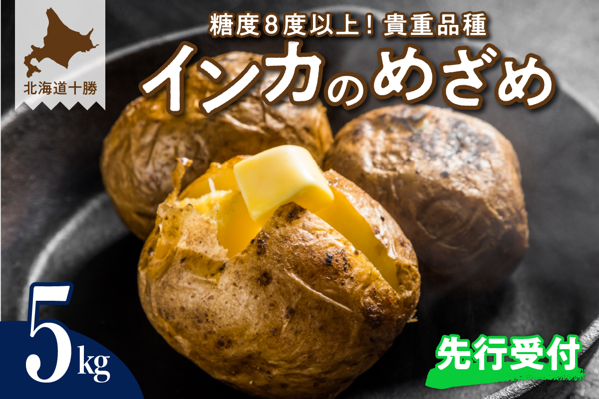 【先行受付】北海道十勝芽室町 貴重品種 インカのめざめ 5kg meb002-007-26 / 【2026年9月下旬より配送予定】じゃがいも 野菜 先行受付 芋 ジャガイモ インカ 産地直送 数量限定 ポテト 甘い ねっとり 濃厚 幻 芋 お芋 イモ いも お取り寄せ