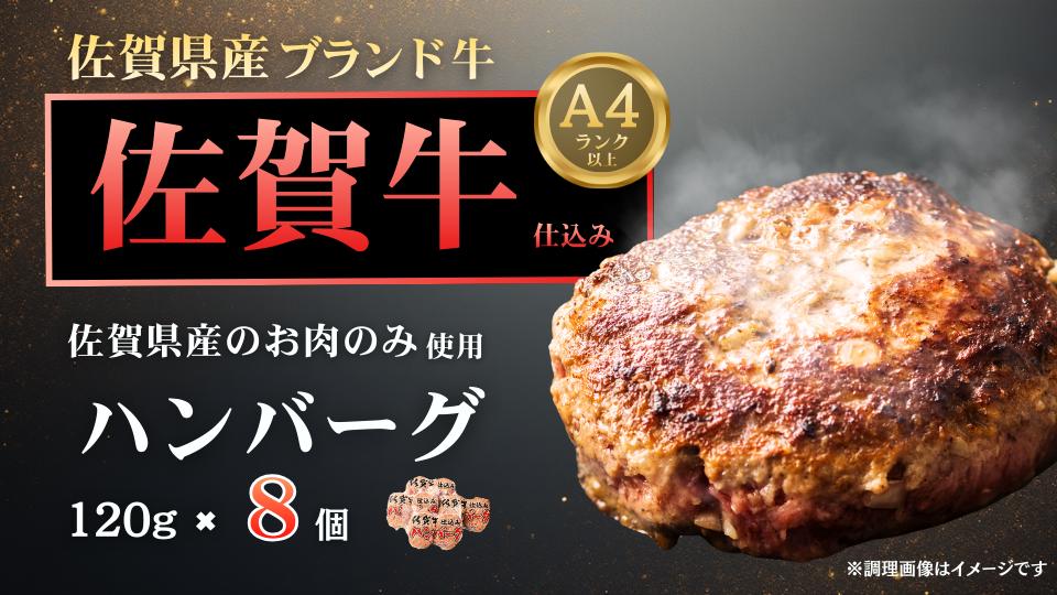 
            【佐賀牛仕込み】プレミアムハンバーグ120g×8個
          