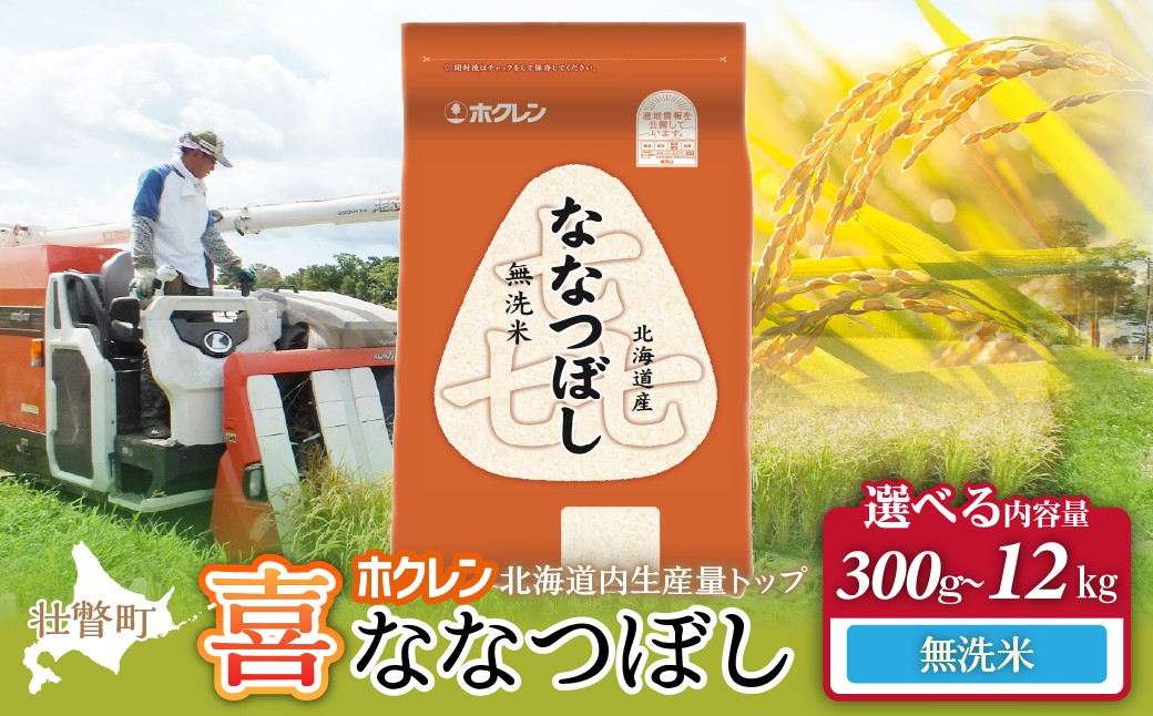 
                  ホクレン喜ななつぼし【無洗米】選べる容量 （300g/600g/2kg/4kg/6kg/12kg） 【 ふるさと納税 人気 おすすめ ランキング 北海道産 米 こめ 無洗米 白米 コメ ご飯 ごはん 喜ななつぼし 300g 600g 2kg 4kg 6kg 12kg 北海道 壮瞥町 送料無料 】 SBTD156-v
                