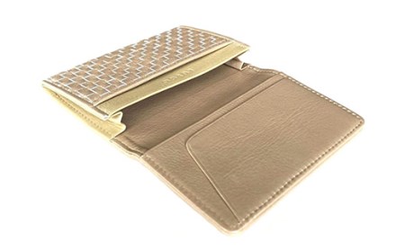 LUEGO Jewel mesh ジュエルメッシュ 名刺入れ（ゴールド） F2Y-3300