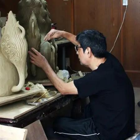 「魔除け獅子」金剛シーサー 作 新垣信一【1564094】