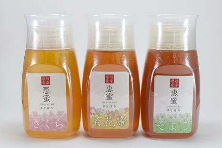 恵那農高生と開発!季節の里山蜂蜜セット(蜂蜜300g×3本、蜂蜜30g3種セット×2個)【1339047】