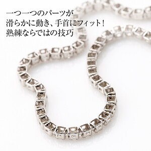 Deliciae テニスブレスレット PT900 天然ダイヤモンド【トータル1.10ct】18cm DTB-8-PT-0111-S18