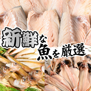 前浜干物セットＡ(計1kg) 国産 魚介 海鮮 海の幸 鯖 さば サバ 鯵 あじ アジ かれい カレイ のどぐろ ハタハタ 干物 干し物 地魚 冷凍 魚 塩サバ あじの開き 焼き魚 詰合わせ セット【