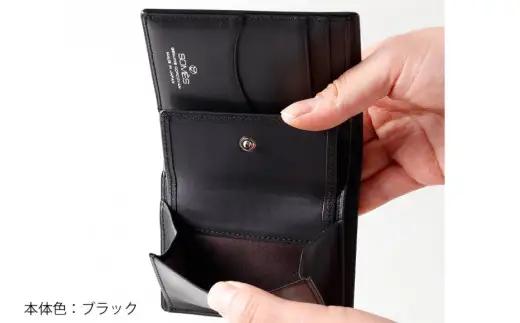 SOMES 財布 メンズ ディアマン スマートウォレット ブラック DM-03 二つ折り 本革