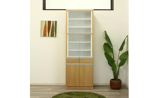 食器棚 ダイニングボード 幅60cm 完成品 ハイタイプ ナチュラル