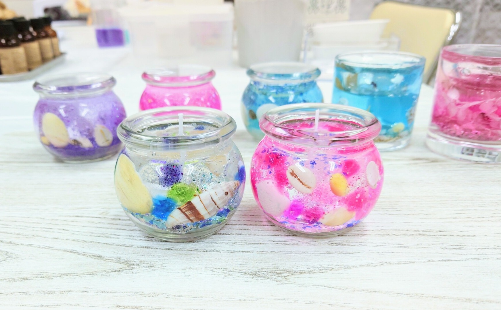 新宿フラワークラフト体験工房 海を眺めて癒やされる♪マリンキャンドル作り
