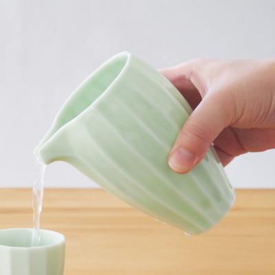 ふるさと納税 瑞浪市 父の日のプレゼントやお酒好きの方におすすめ。美濃焼の冷酒器セット　緑釉 |  | 01