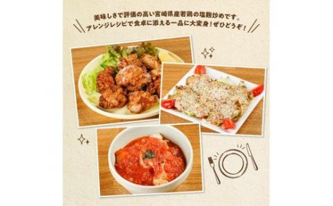 宮崎県産若鶏 若鶏肩肉の塩麹炒め 計1.3kg(130ｇ×10袋)【国産 鶏肉 九州産 惣菜 肉 とり 小分け 簡単調理 肉加工品 塩麹 塩こうじ 若鶏 】