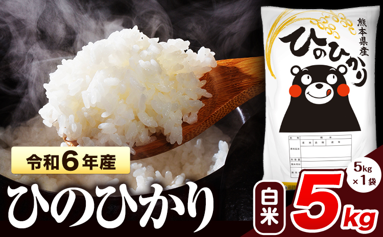 令和6年産  ひのひかり 白米 5kg 《7-14日以内に出荷予定(土日祝除く)予定》 熊本県産 白米 精米 氷川町 ひの 送料無料 ヒノヒカリ コメ 便利 ブランド米 お米 おこめ 熊本 SDGs