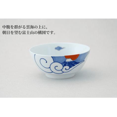 【フォーリンデブはっしーさんおすすめ！】有田焼 雲海富士ラーメン鉢 レンゲ付【まるぶん】ラーメン 丼ぶり うつわ 食器 富士の丼ぶり 富士山デザイン 丼ぶり 和風の丼ぶり 和風モダン 丼ぶり A30-