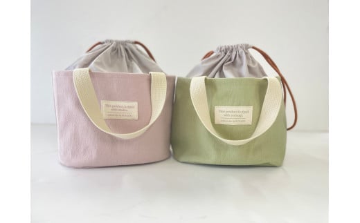 【秋の大感謝祭開催中！飛騨牛が抽選で当たる】【のこり染】２way保冷ランチバッグ　さくら