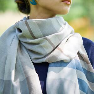 【アトリエシムラ】《植物染料で染織したストール》色合わせストール（穀雨(こくう)）