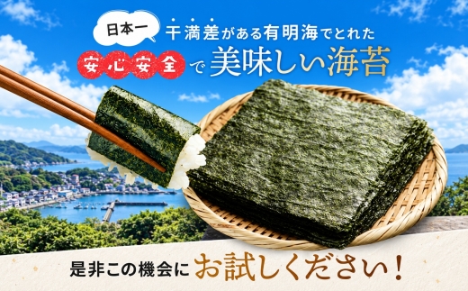 【定期3回】 有明海産 海苔 全形 150枚（30枚×5袋）
