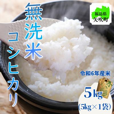 ふるさと納税 矢吹町 令和7年産〈無洗米〉　福島県矢吹町の美味しいこしひかり5kg