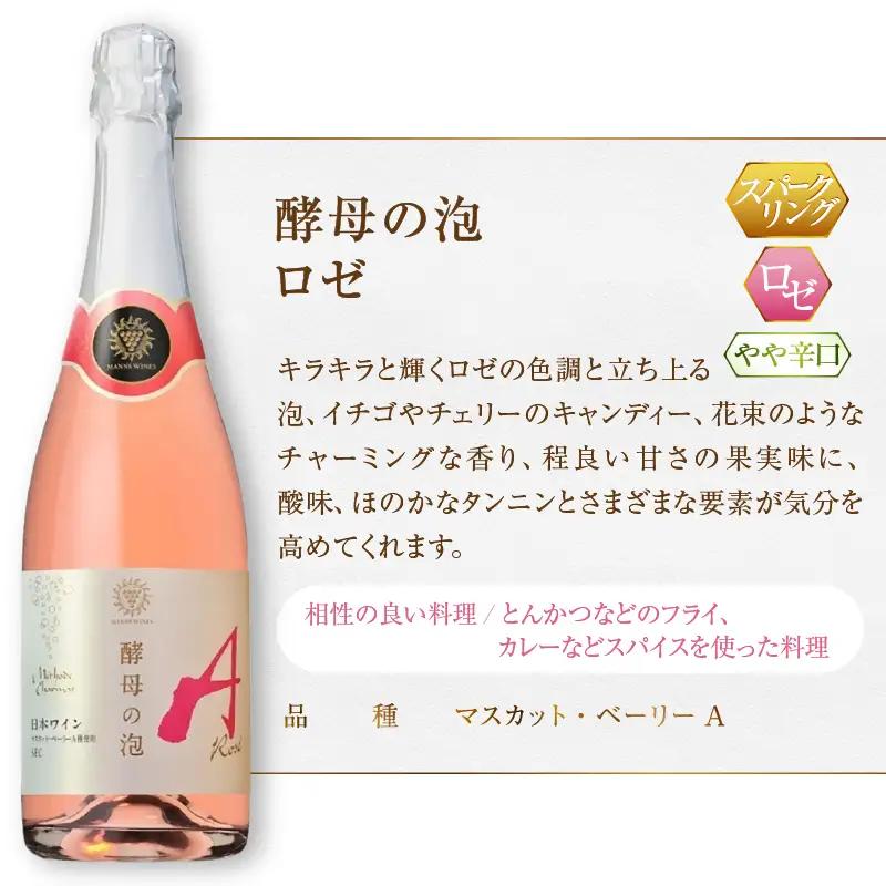 ワイン マンズワイン 飲み比べができるスパークリングワイン 赤 白 ロゼ5本セット（MG）E-627