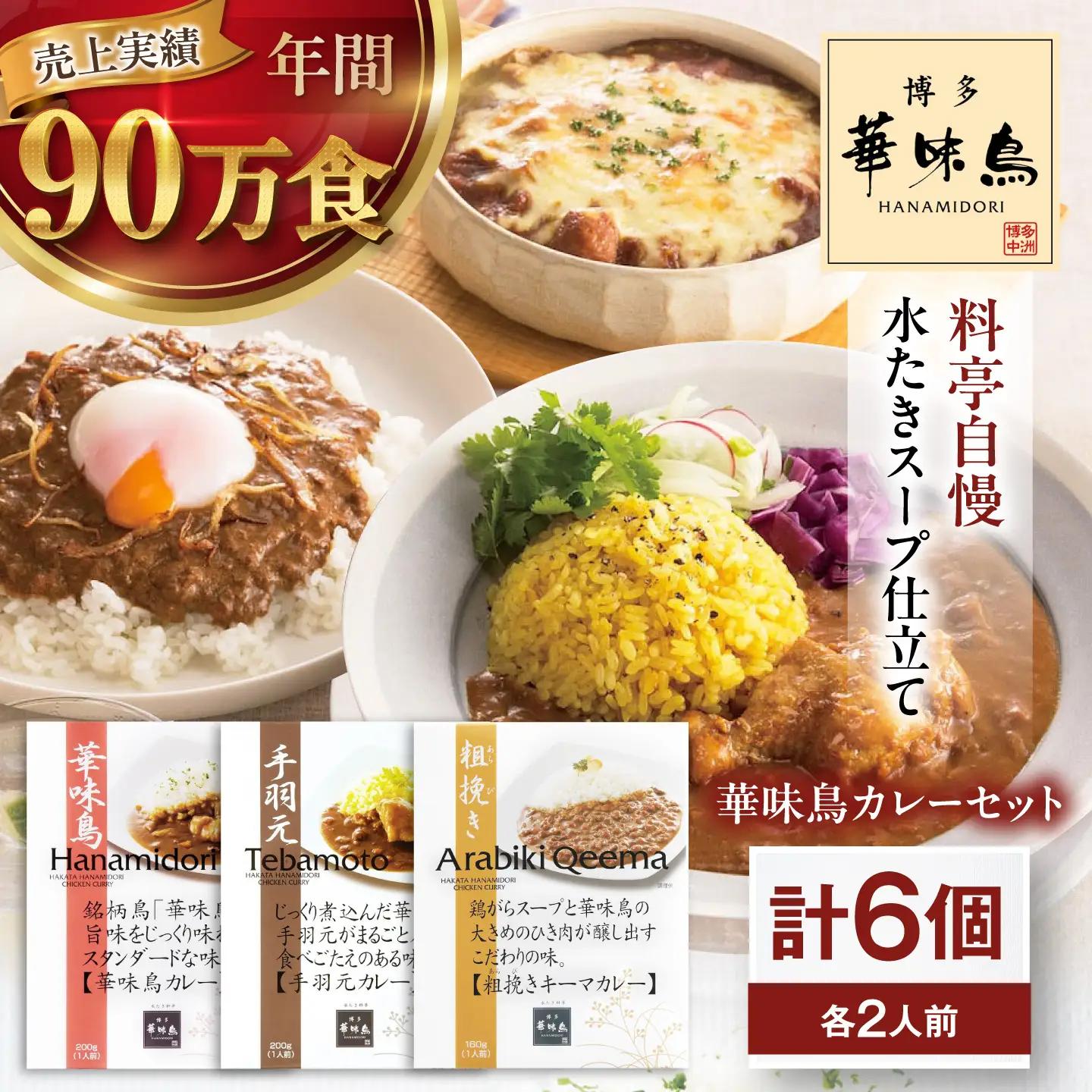 【カレー】博多華味鳥 カレー（6食）手羽元 チキン キーマ[AGDT006]