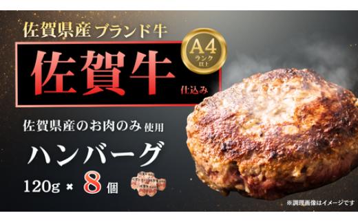 
                  【佐賀牛仕込み】プレミアムハンバーグ120g×8個
                