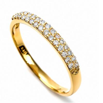 ふるさと納税 山梨県 K18 ダイヤモンドパヴェ留めリング　0.20CT R3615DI-Y #11