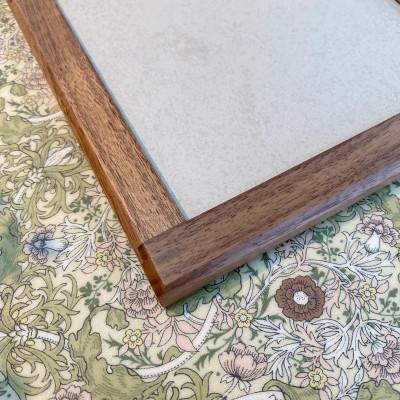 ふるさと納税 藤枝市 工房仕立て セラミックプレート(ペルラ・ウォールナット無垢材)|インテリア雑貨・小物置きにも |  | 01