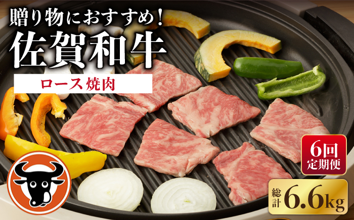 
【6回定期便】 佐賀和牛 ロース 焼肉 1.1kg 【一ノ瀬畜産】 [NAC135] 佐賀和牛 牛肉 佐賀県産 黒毛和牛 牛肉
