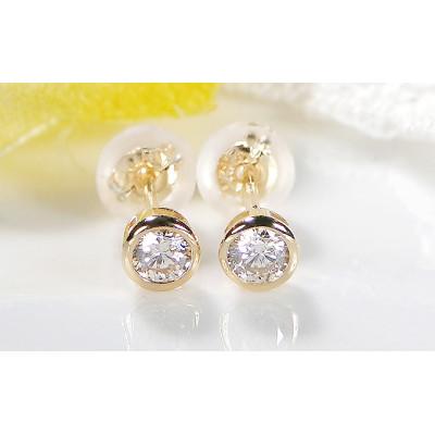 ふるさと納税 昭和町 【0.2ct】K18YG　ダイヤモンド　スタッドピアス |  | 01