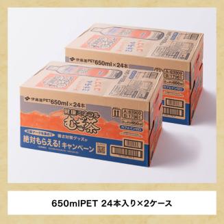 伊藤園 健康ミネラル むぎ茶 650ml×48本 PET 【 お茶 麦茶 ムギ茶 飲料 水分補給 ソフトドリンク ペットボトル カフェインゼロ カロリーゼロ 】 宮崎県 川南町[F7350-0]