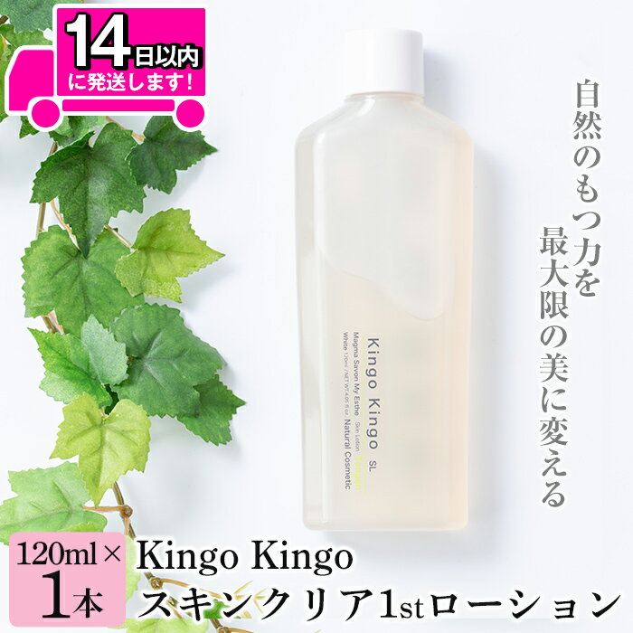 【ふるさと納税】kingokingo スキンクリア1stローション(120ml×1本)化粧水 基礎化粧品 スキンケア 化粧品 美容成分配合 保湿 キメ 潤い 明るさ きんごきんご【てんげん】