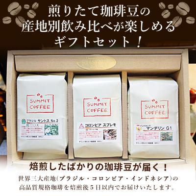 ふるさと納税 西予市 <サミット 煎りたて珈琲豆 3種飲み比べセット 合計600g(200g×3種)> |  | 01