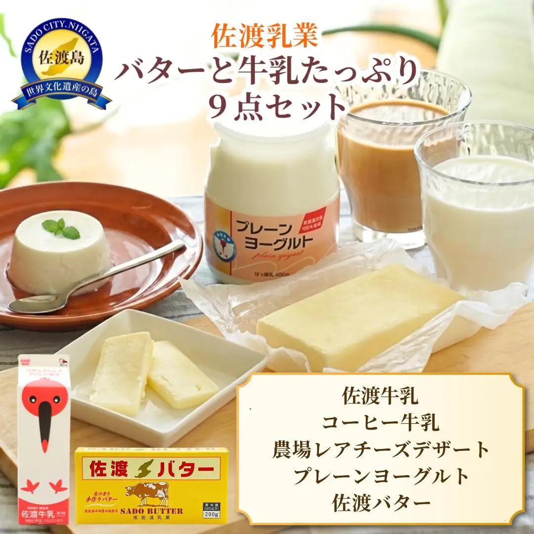 佐渡乳業 バターと牛乳たっぷり9点セット